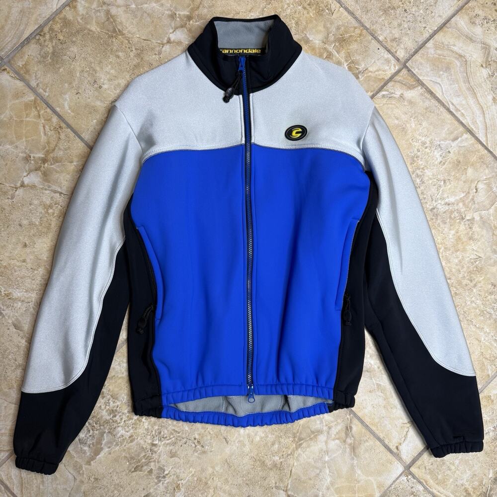 Cannondale Cycling Jacket Men’s Medium Blue Full Zip Made USA Vertex